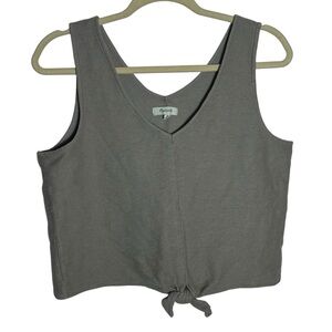 Madewell Tie-Front Tank Top in Tan, Large